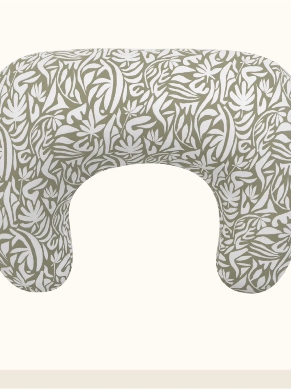 boppy Green and White Floral Nursing Pillow - Unbranded